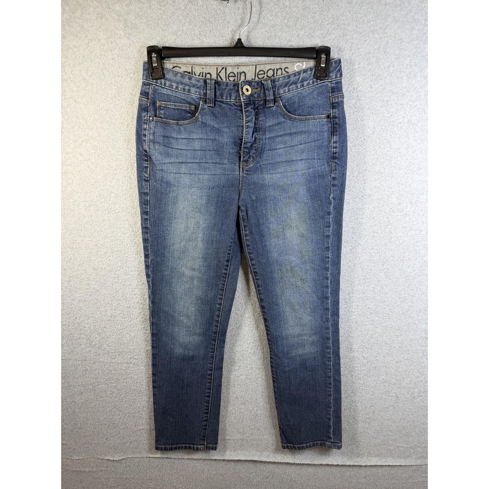 Calvin Klein Jeans Jeans Womens 6 Blue Medium Wash Mid Rise Skinny Stretch Denim